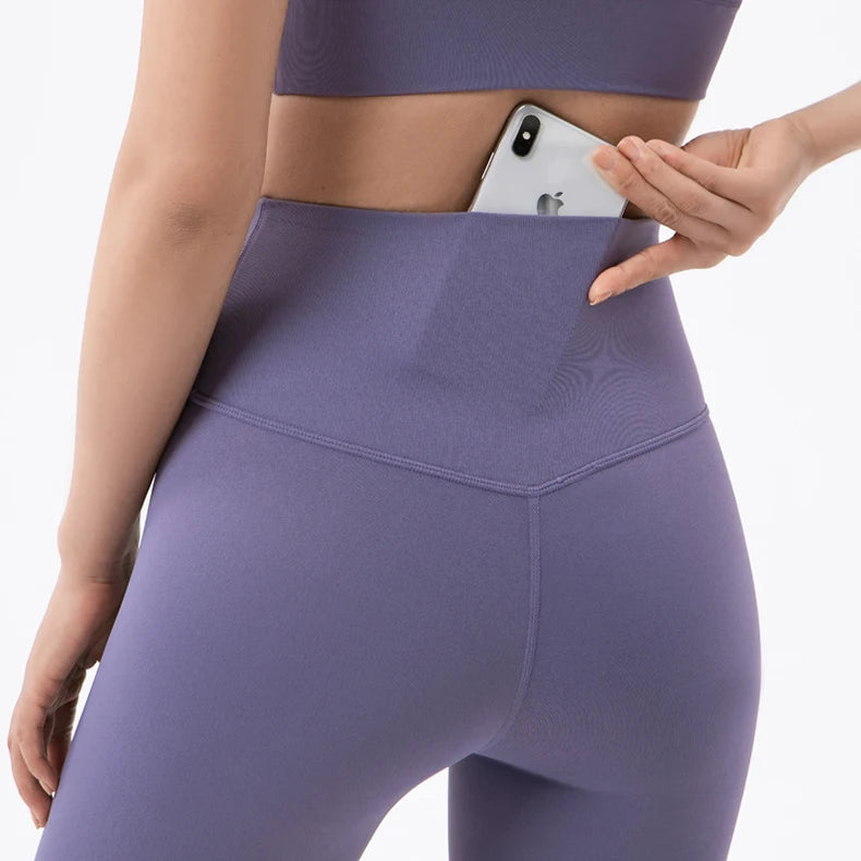 SOISOU Nylon Yoga Pants Gym Leggings Women Girl Fitness Soft Tights