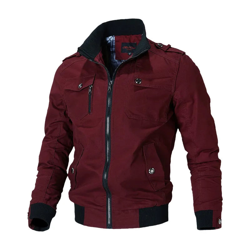 Bomber Jacket Men Fashion Casual Windbreaker Jacket.