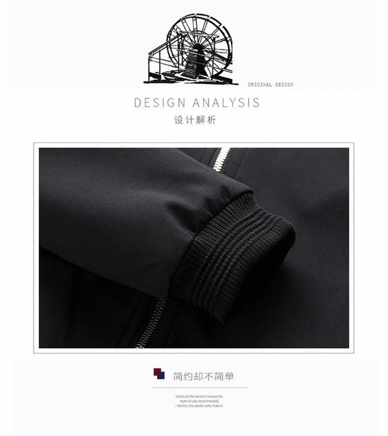 Men Bomber Jacket Thin Slim Long Sleeve baseball Jackets Mens.