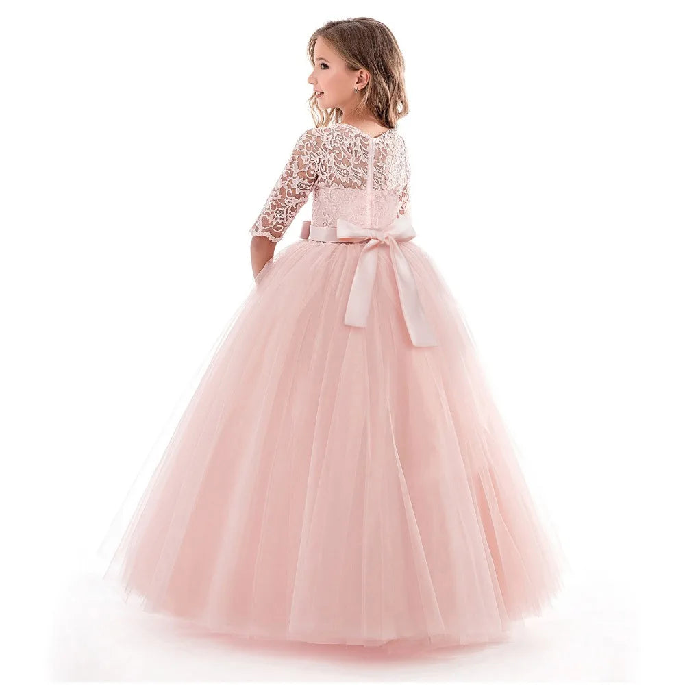 Children Princess Girls Party Wear Kids Christmas Dress.