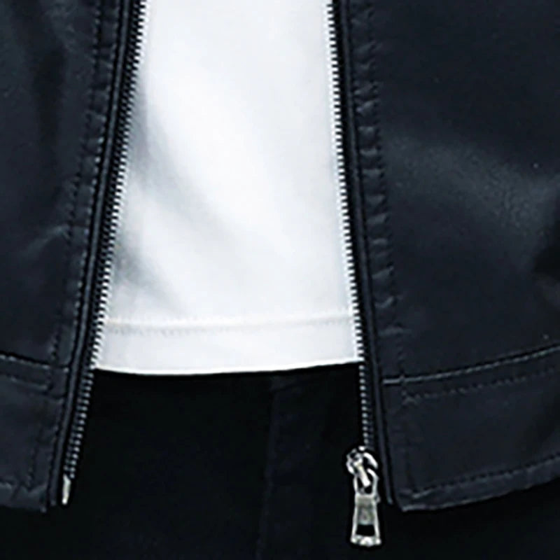 Men Leather Suit Jacket Men Slim Fit Short Coat