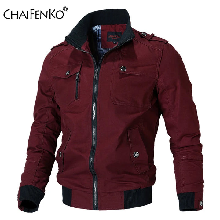 Bomber Jacket Men Fashion Casual Windbreaker Jacket.