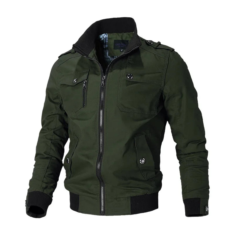 Bomber Jacket Men Fashion Casual Windbreaker Jacket.
