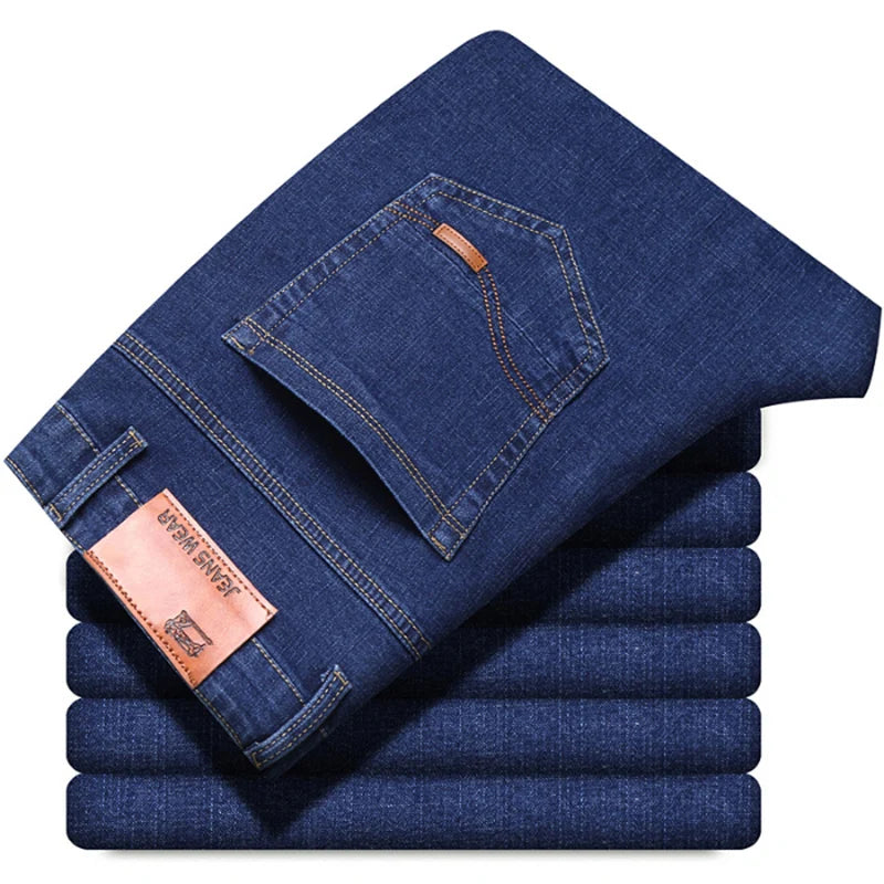 New Men Light Luxury Stretch Slim Fit Pants Comfortable Soft