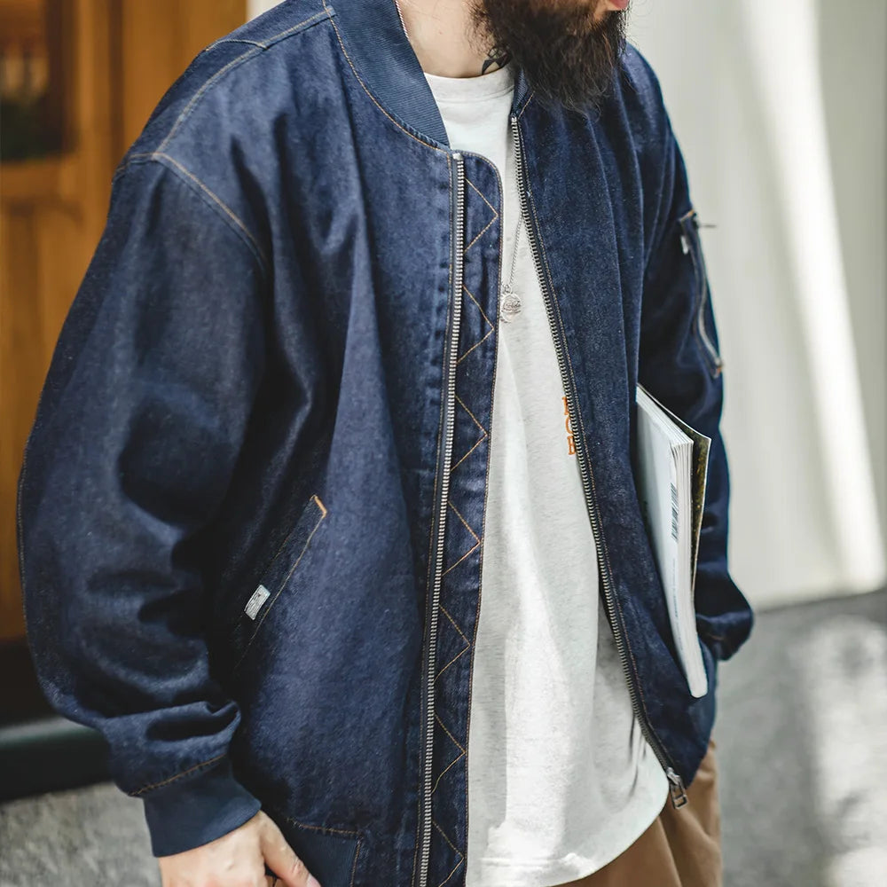 Maden Vintage Denim MA-1 Flight Jacket