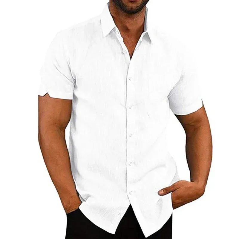 Summer Cotton Linen Shirts for Men
