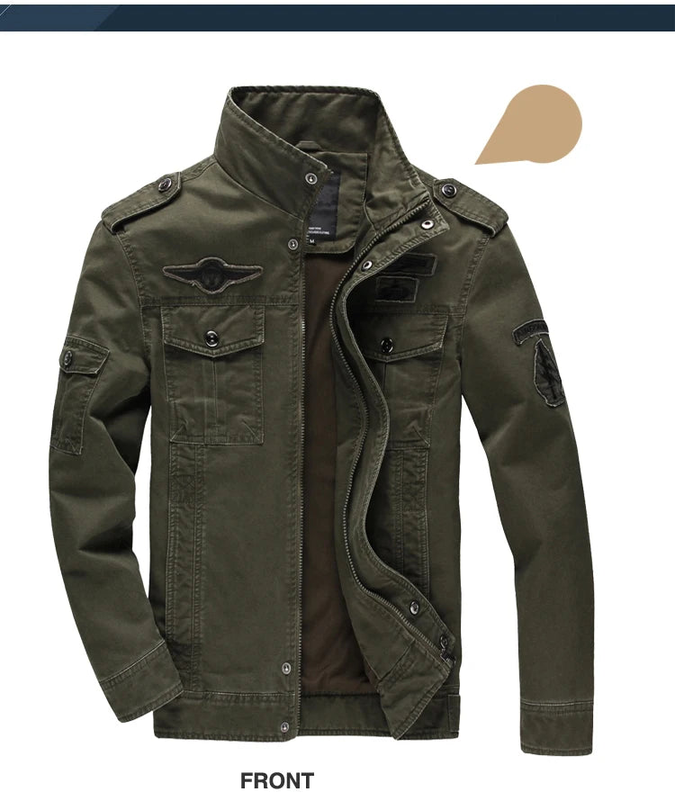 Casual Army Military Jacket Men Plus Size