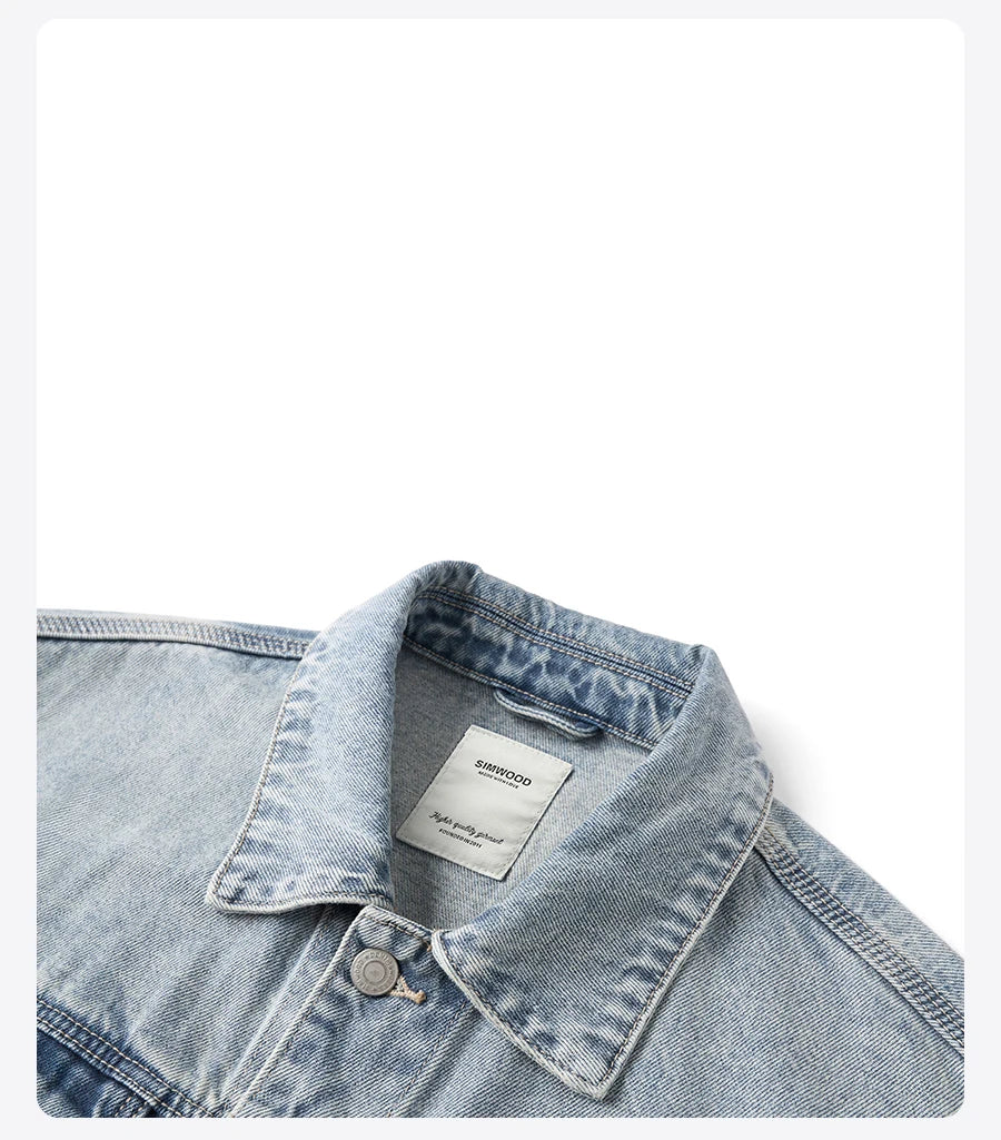 SIMWOOD 2025 Autumn New Oversize 12.5oz Classical Denim Jackets