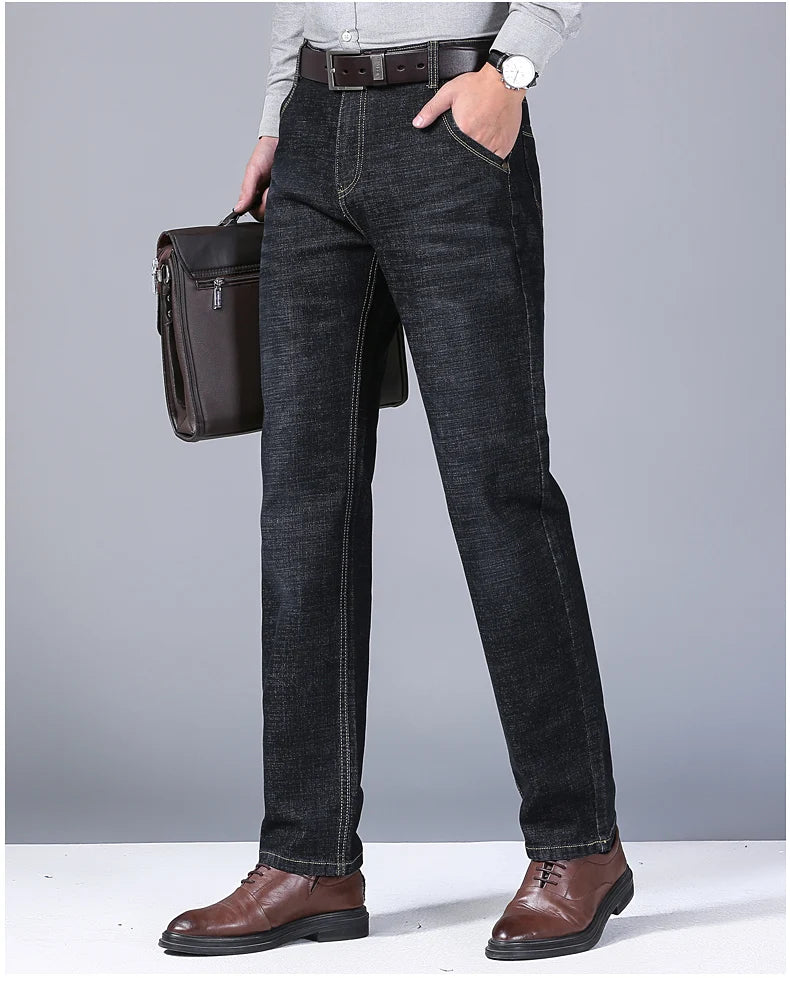 New Men Light Luxury Stretch Slim Fit Pants Comfortable Soft