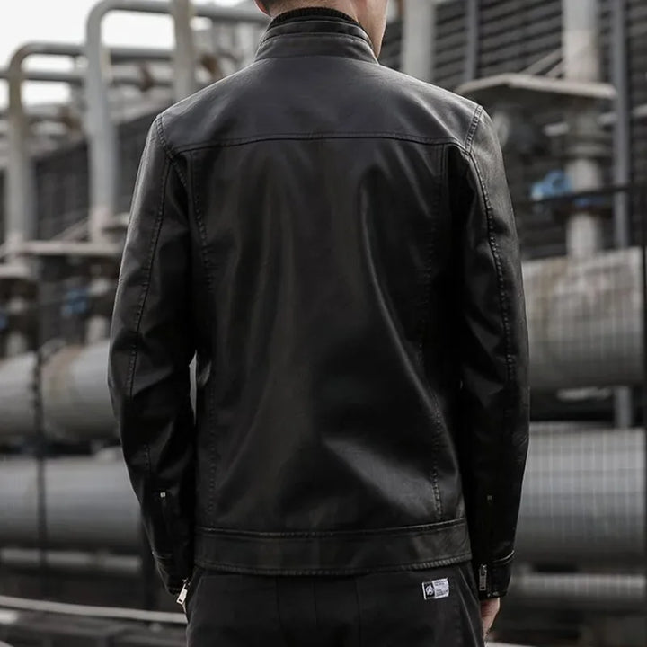 Men Leather Suit Jacket Men Slim Fit Short Coat
