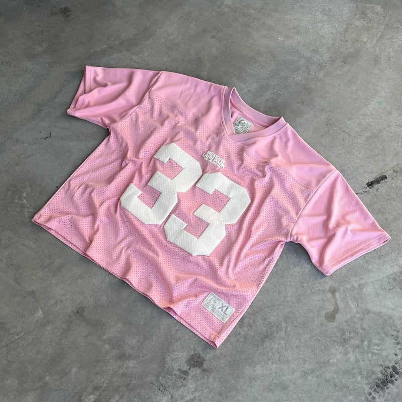 Y2K Retro Jersey Quick Dry Breathable Mesh T Shirt Men Women