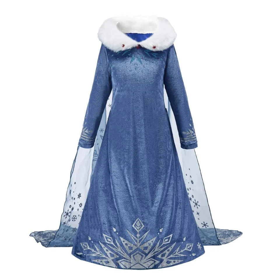 Cinderella Anna Elsa Costume Children Princess Dress for Girls