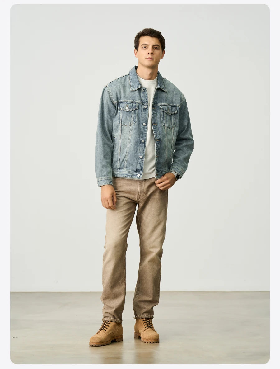 SIMWOOD 2025 Autumn New Oversize 12.5oz Classical Denim Jackets