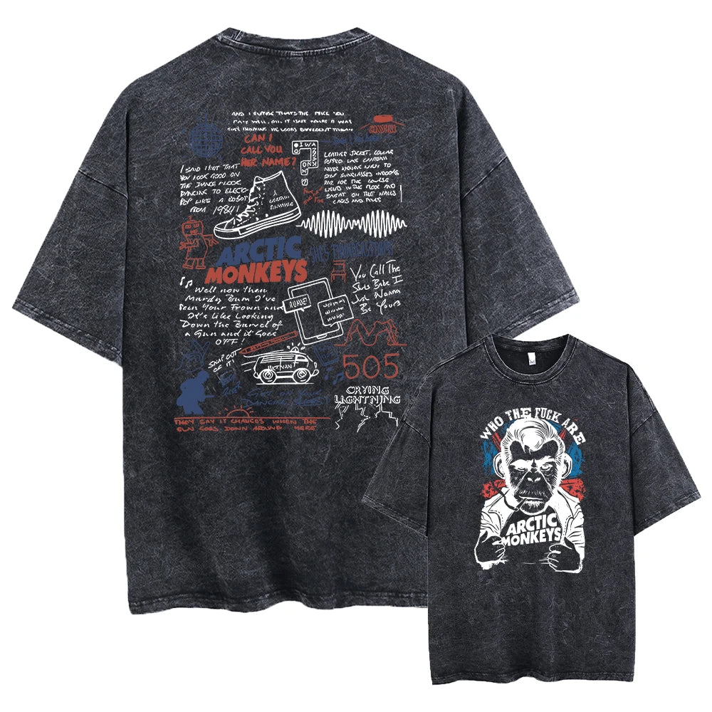 Retro Rock Arctic Monkeys Music Album Graphic T-Shrit