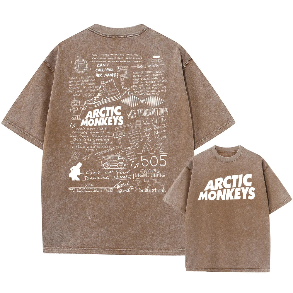 Retro Rock Arctic Monkeys Music Album Graphic T-Shrit