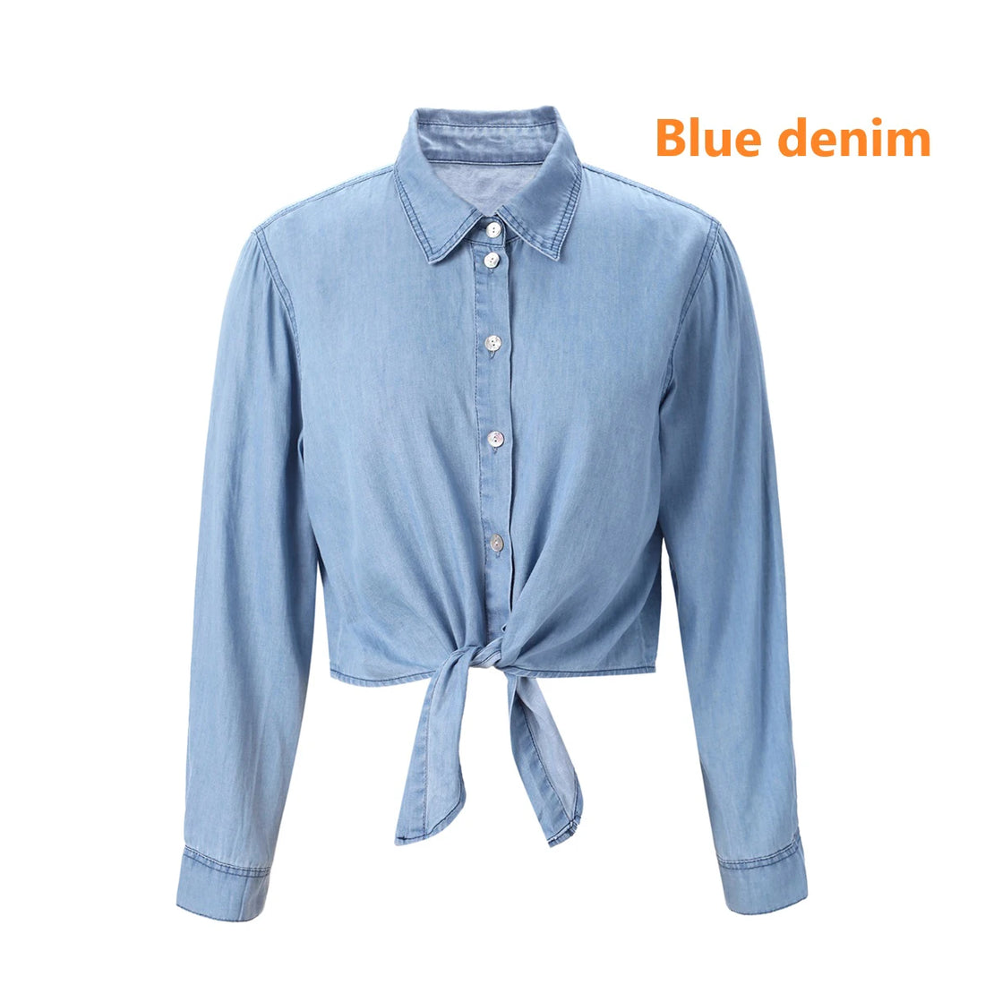 Women Lightweight Denim Wrap Blouse & Slip Dress.