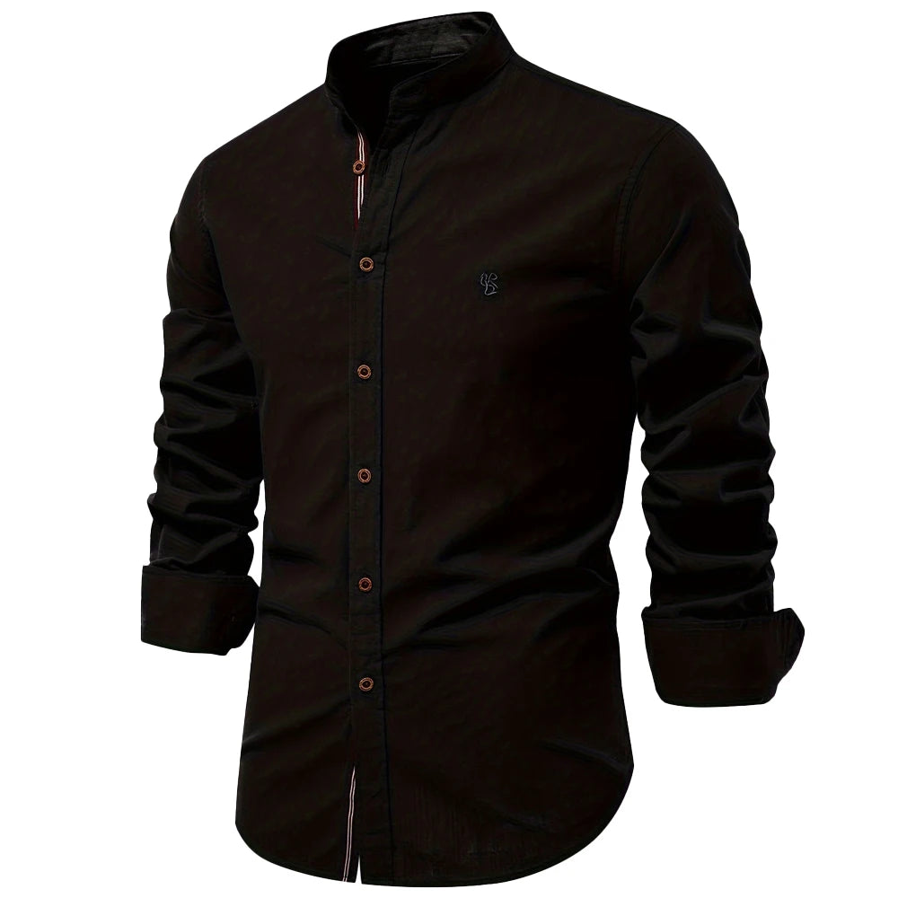 AIOPESON 100% Cotton Social Shirt Men
