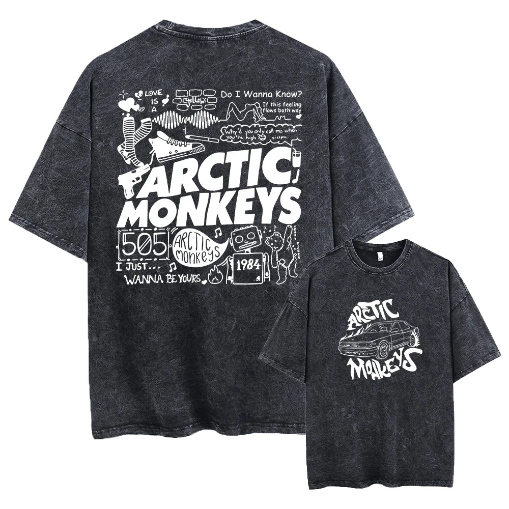Retro Rock Arctic Monkeys Music Album Graphic T-Shrit
