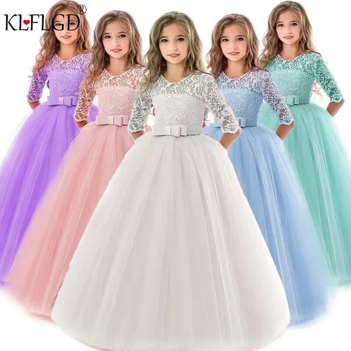Children Princess Girls Party Wear Kids Christmas Dress.