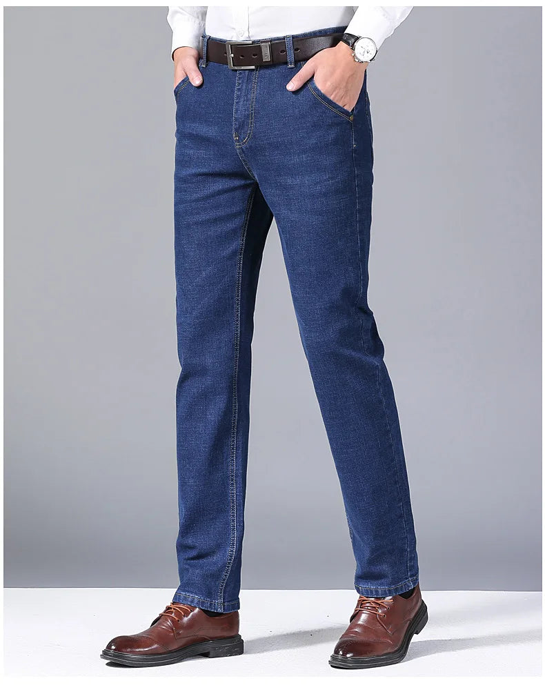 New Men Light Luxury Stretch Slim Fit Pants Comfortable Soft