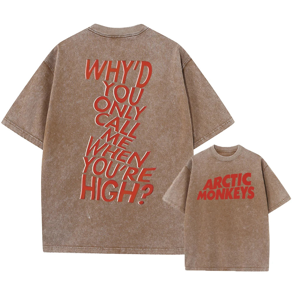 Retro Rock Arctic Monkeys Music Album Graphic T-Shrit