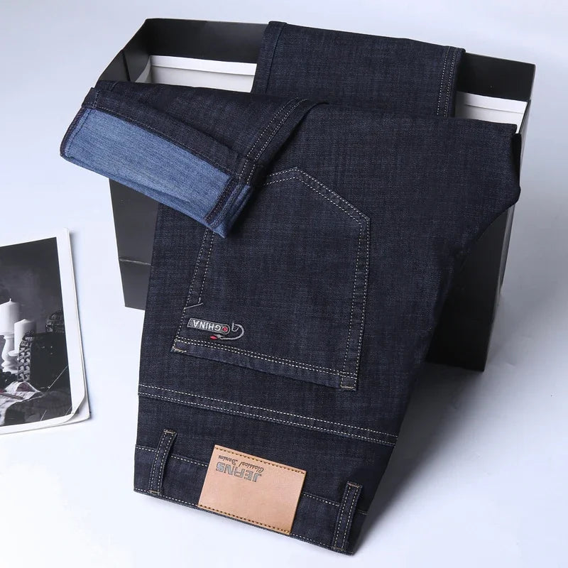 New Ice Silk Thin Denim Jeans For Men