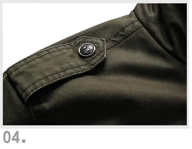 Casual Army Military Jacket Men Plus Size