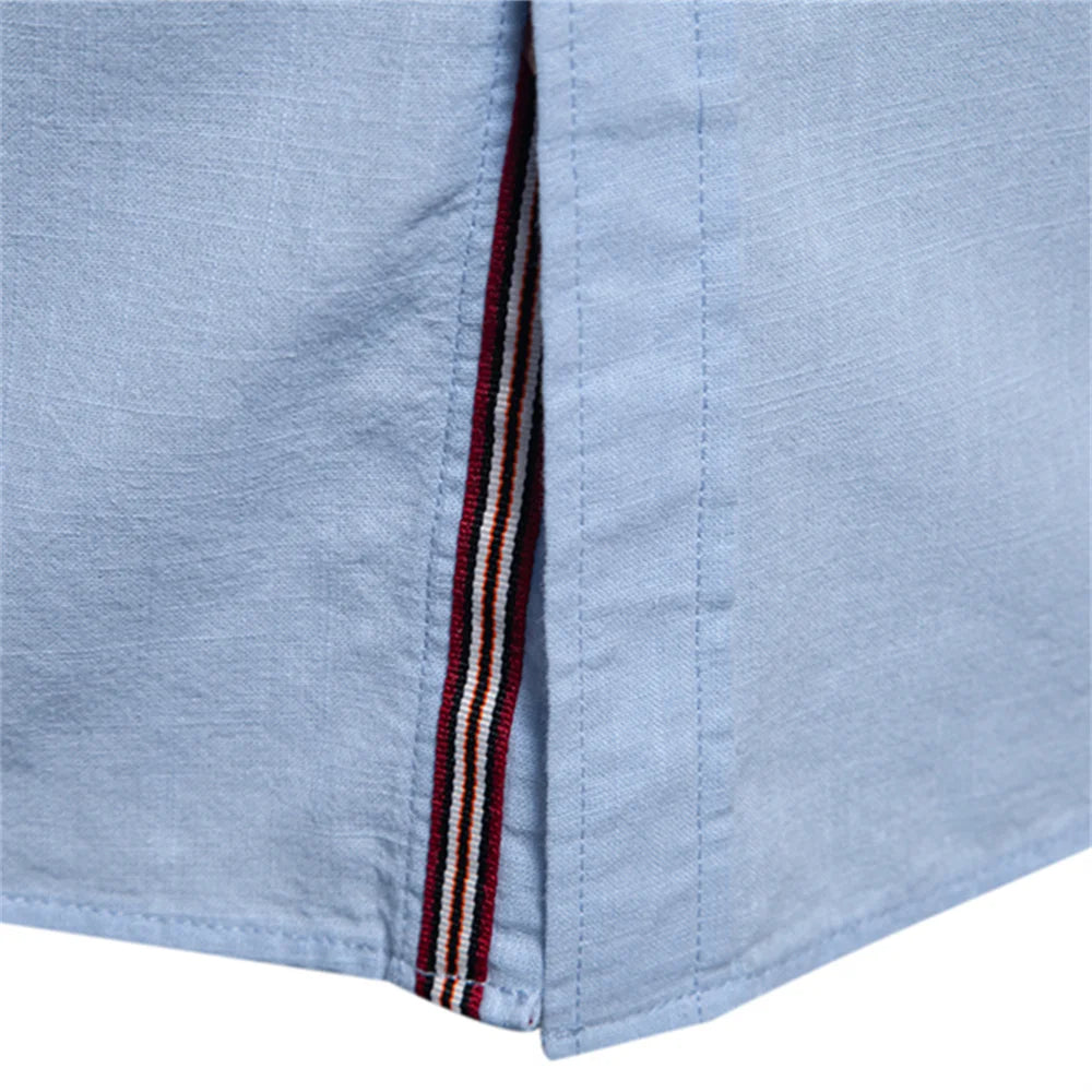 AIOPESON 100% Cotton Social Shirt Men