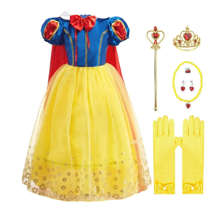 Cinderella Anna Elsa Costume Children Princess Dress for Girls.