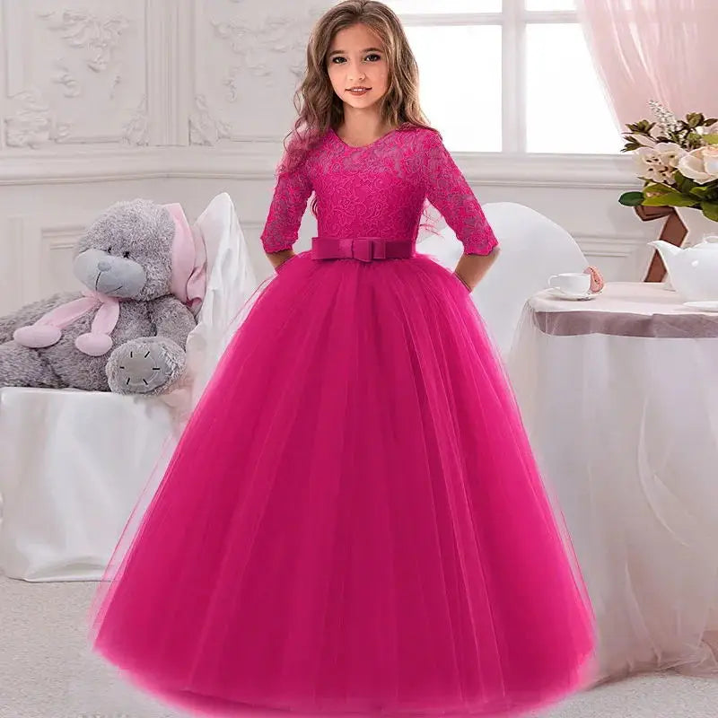 Children Princess Girls Party Wear Kids Christmas Dress.