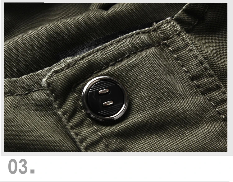 Casual Army Military Jacket Men Plus Size