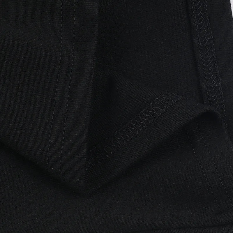 Goth Black Lace Trim Long Sleeve T-Shirts Vintage Sexy