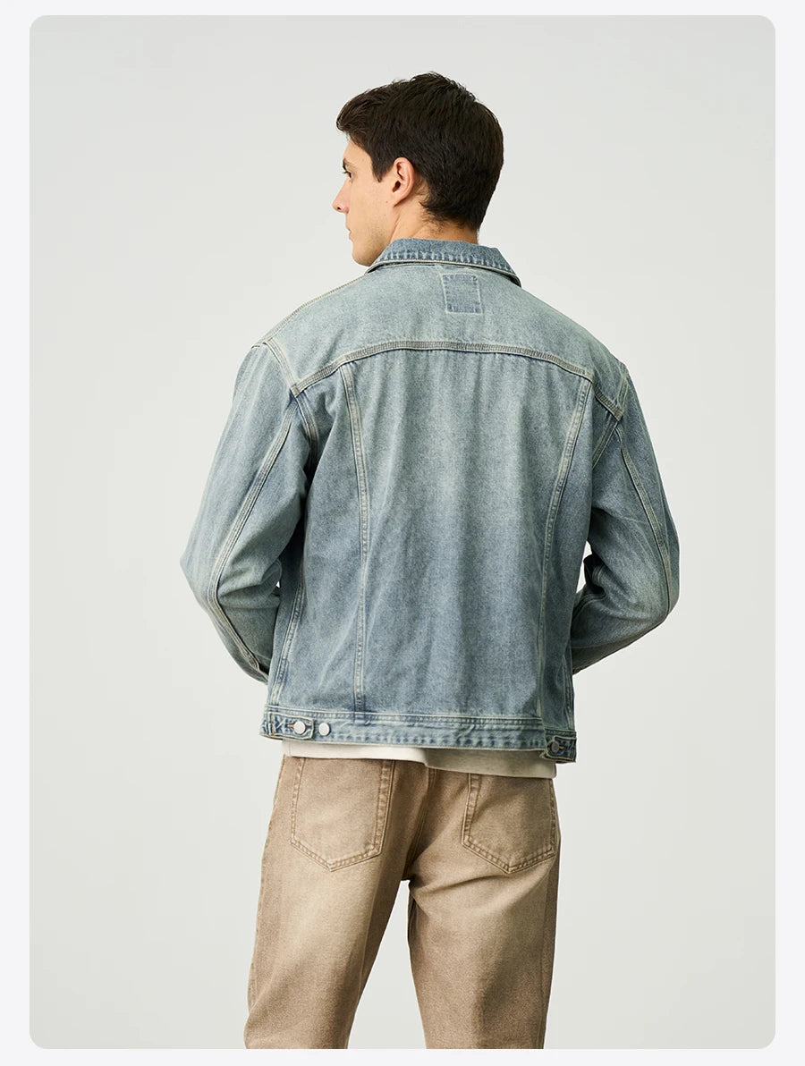 SIMWOOD 2025 Autumn New Oversize 12.5oz Classical Denim Jackets