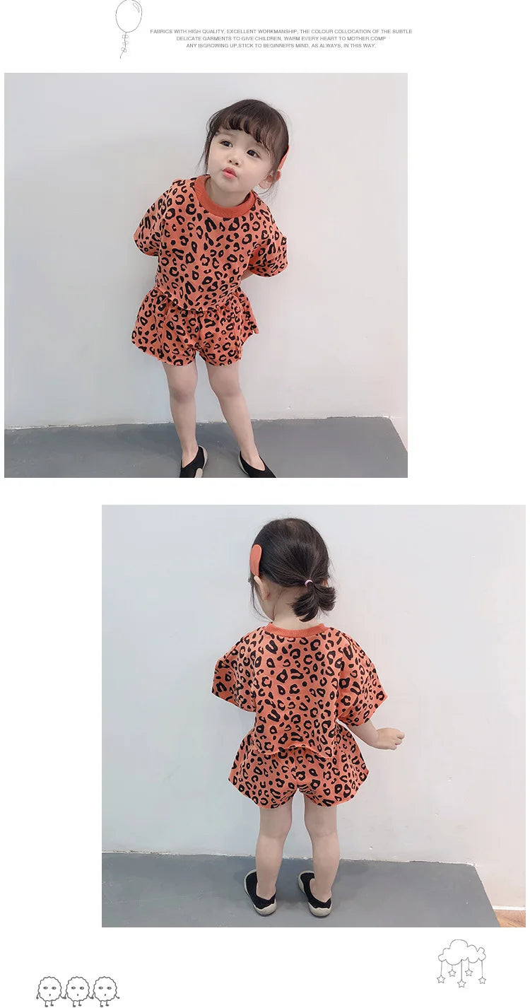 Fashion Baby Girls Sets Casual Summer Clothes.