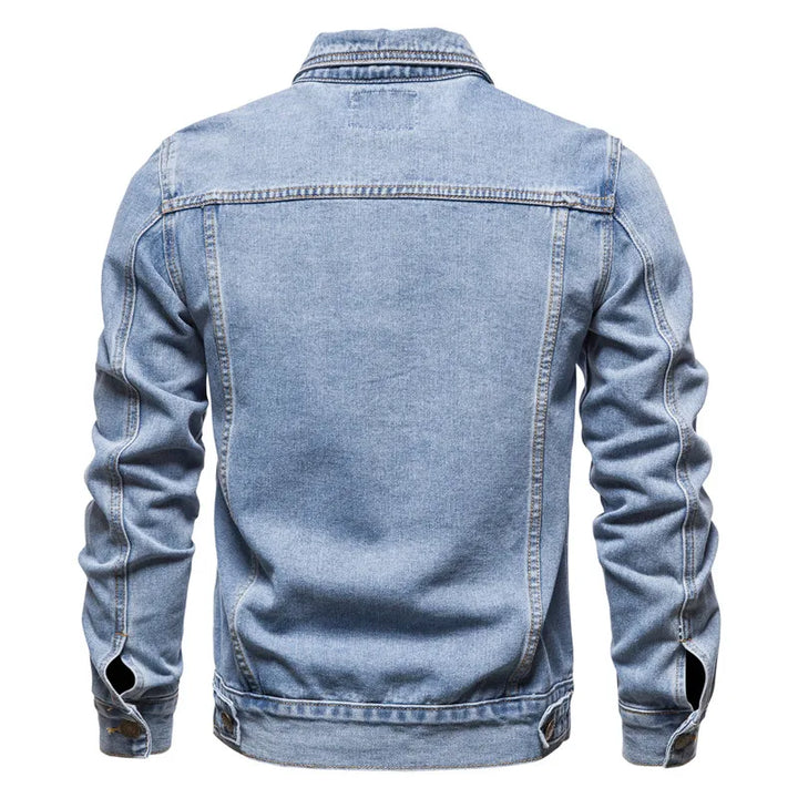 Men Solid Denim Jackets Fashion