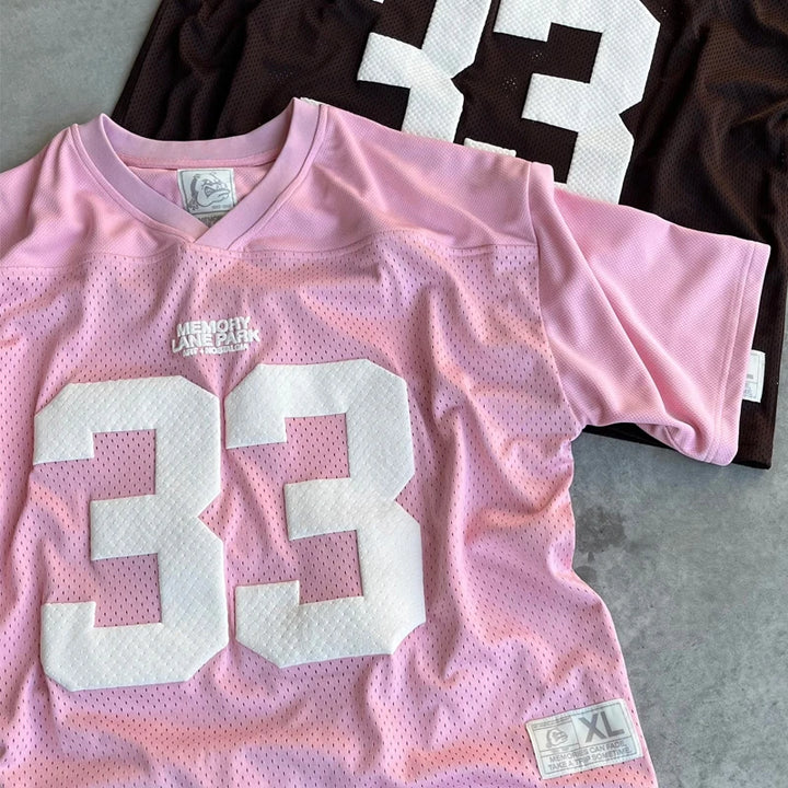 Y2K Retro Jersey Quick Dry Breathable Mesh T Shirt Men Women
