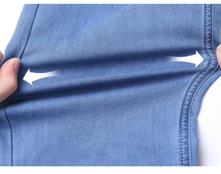 New Ice Silk Thin Denim Jeans For Men