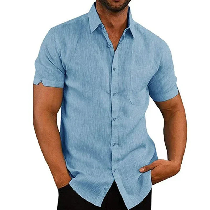 Summer Cotton Linen Shirts for Men