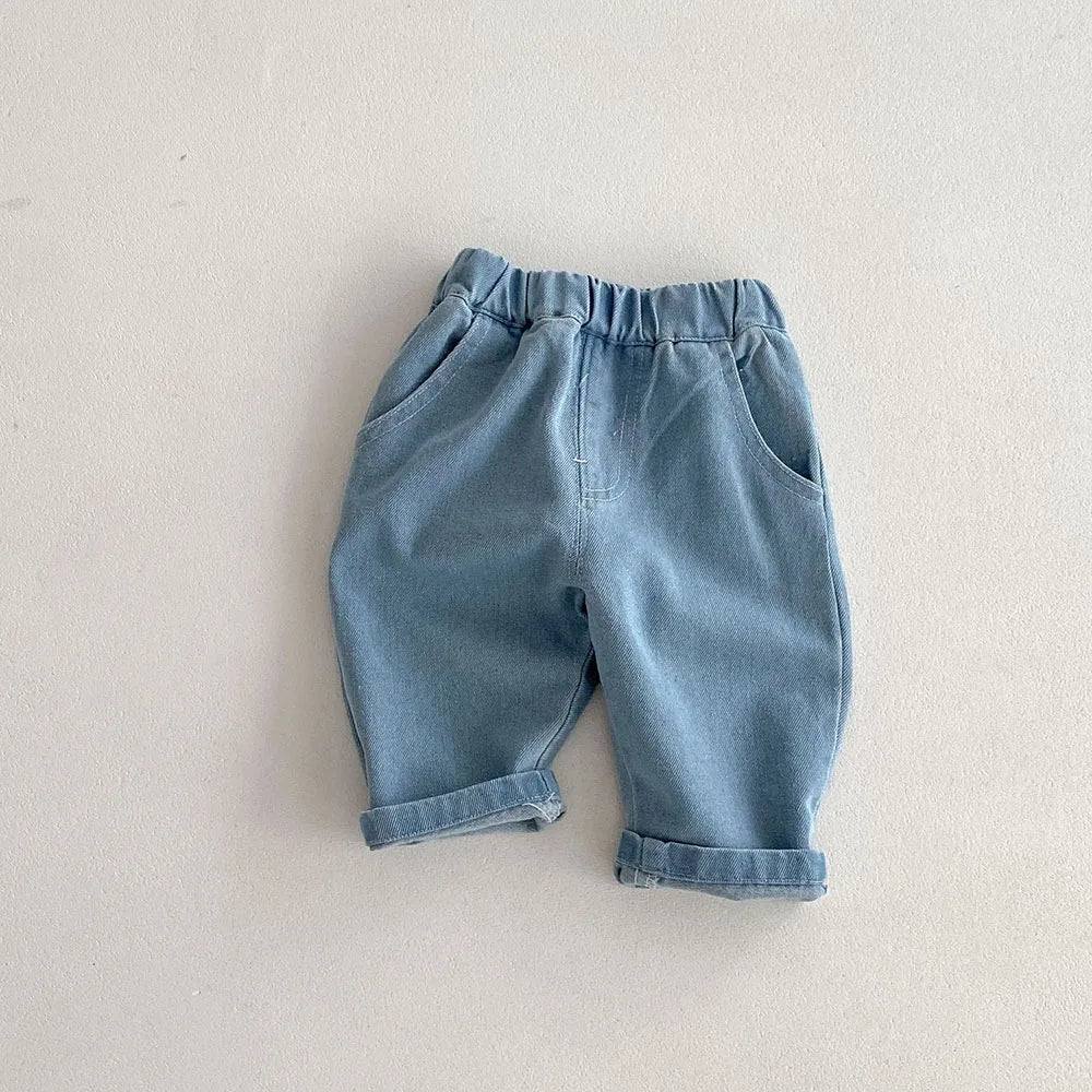 MILANCEL 1-5Y Children Jeans Boys Denim Pants.