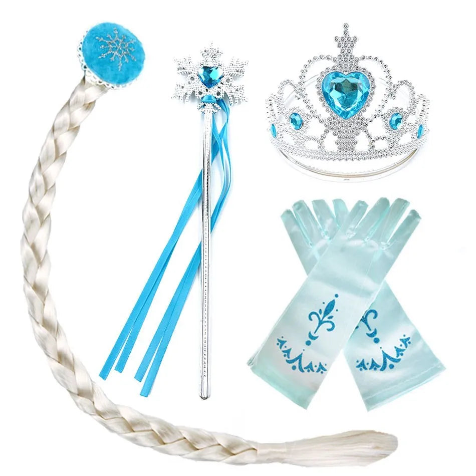 Cinderella Anna Elsa Costume Children Princess Dress for Girls