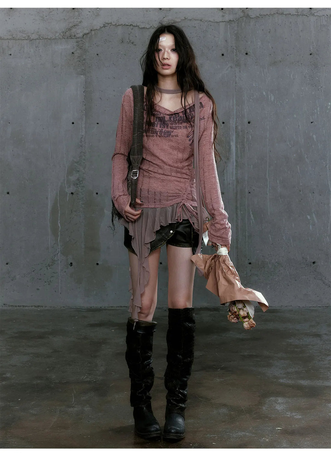 Karrcat Grunge Aesthetics Knitted Tops.
