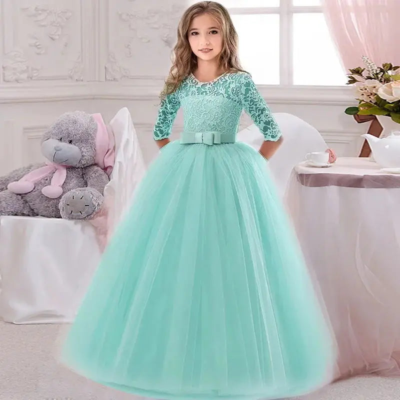 Children Princess Girls Party Wear Kids Christmas Dress.