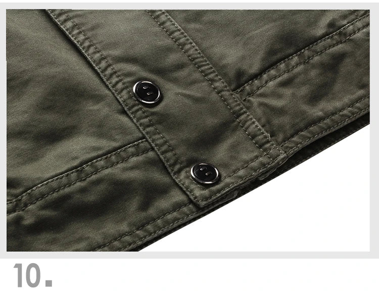 Casual Army Military Jacket Men Plus Size