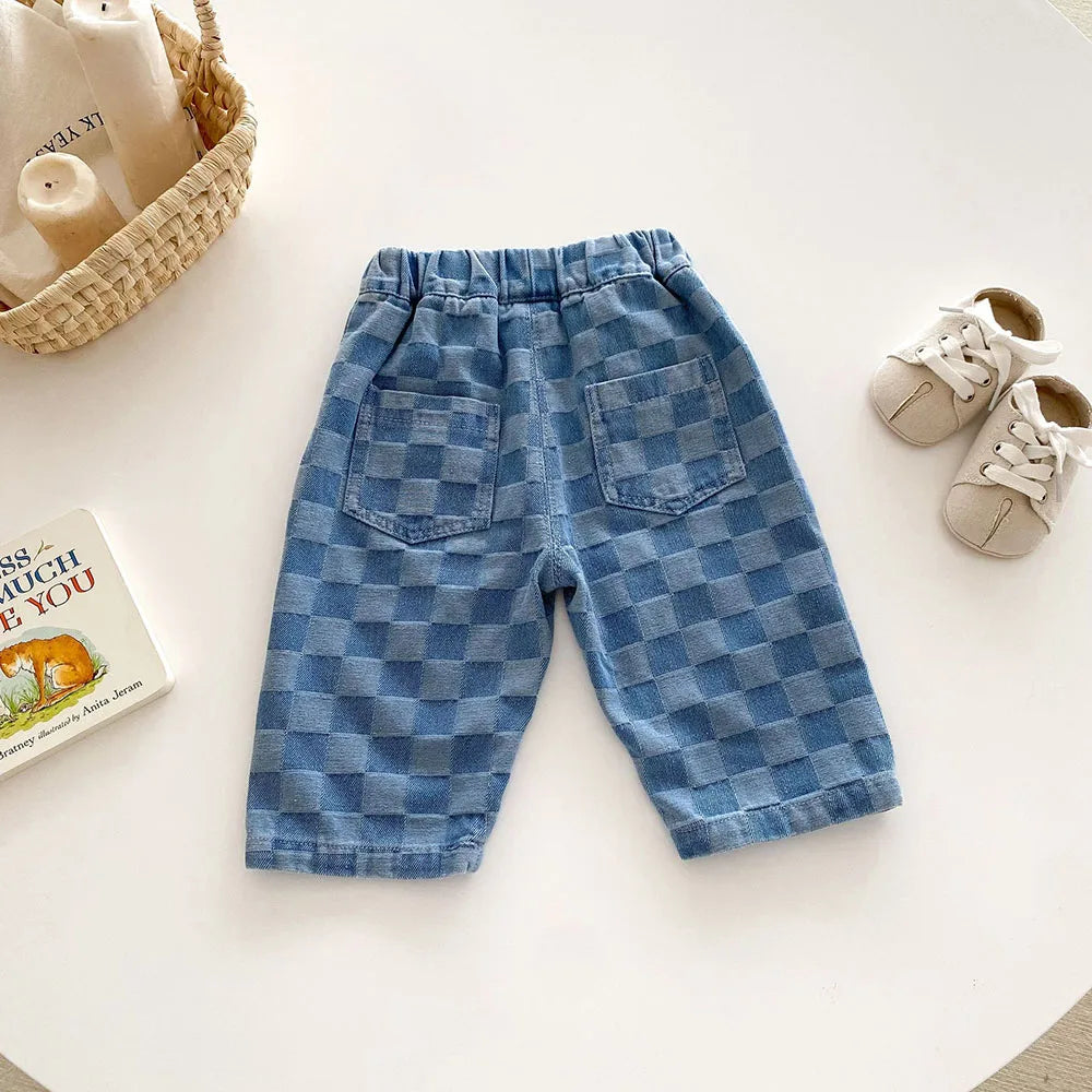 MILANCEL 1-5Y Children Jeans Boys Denim Pants.