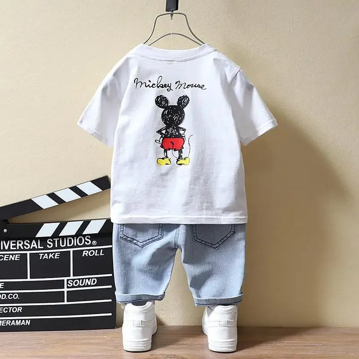 Baby Boys Clothing Fashion Mickey Mouse T-shirt+Shorts.