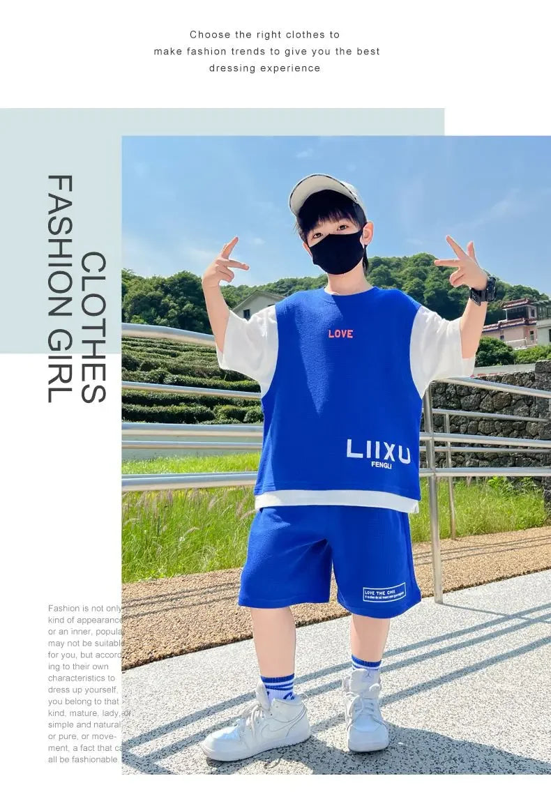 Junior Boys Summer Suit Children's Fashion.
