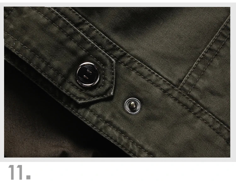 Casual Army Military Jacket Men Plus Size