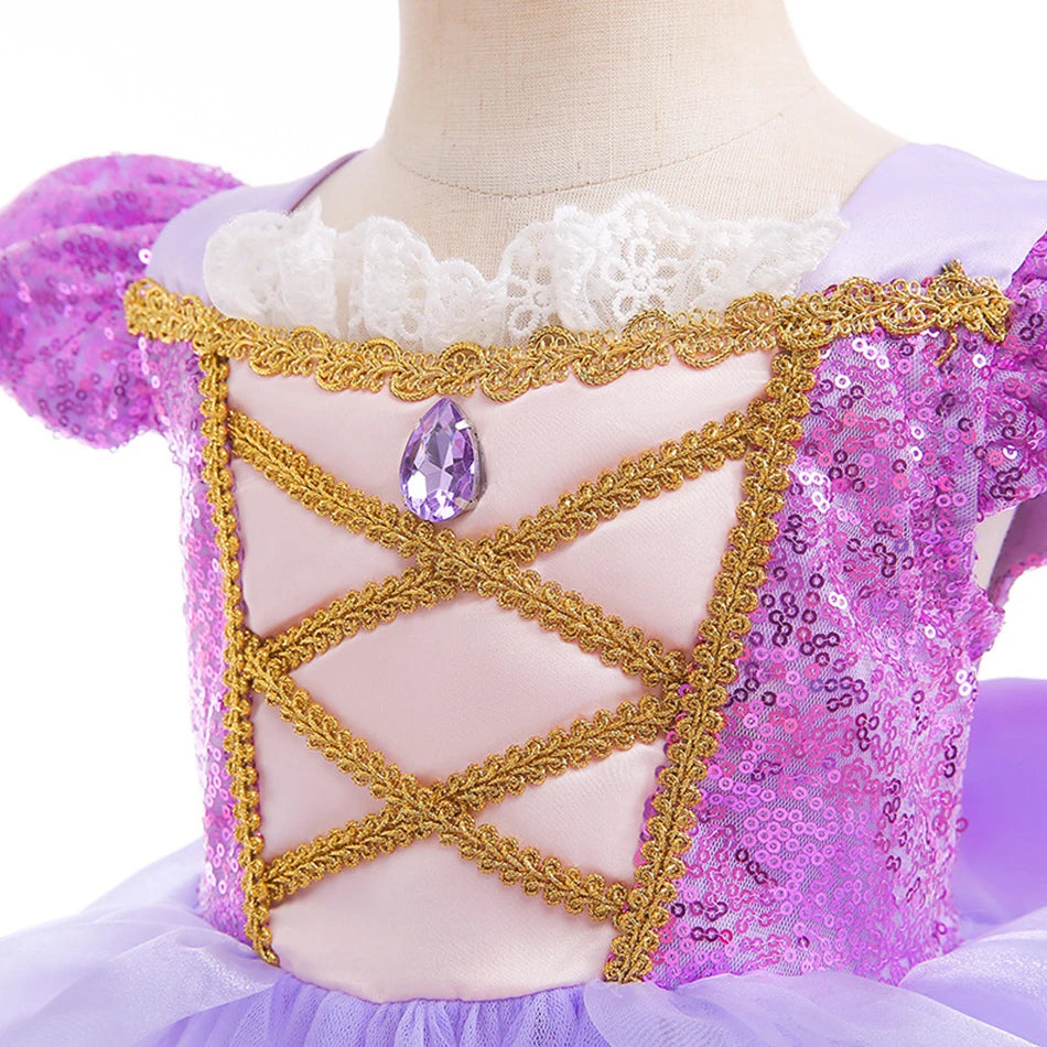 Cinderella Anna Elsa Costume Children Princess Dress for Girls