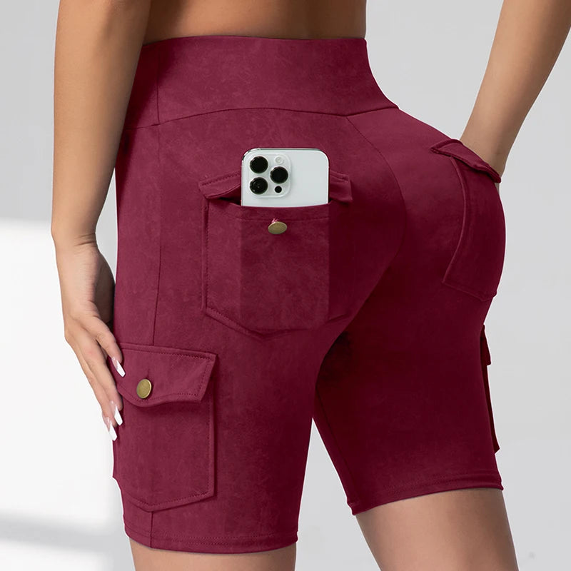 1/3 PCS Washed Print Work Pocket Women Leggings