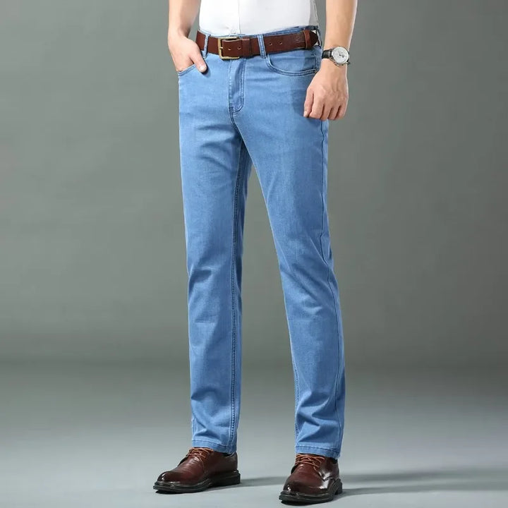 New Ice Silk Thin Denim Jeans For Men